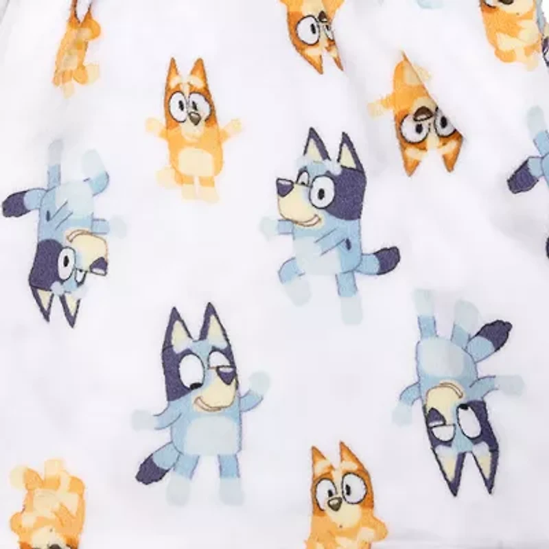 Girls Plush Long Sleeve Knee Length Bluey Robe