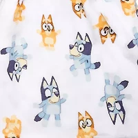 Girls Plush Long Sleeve Knee Length Bluey Robe