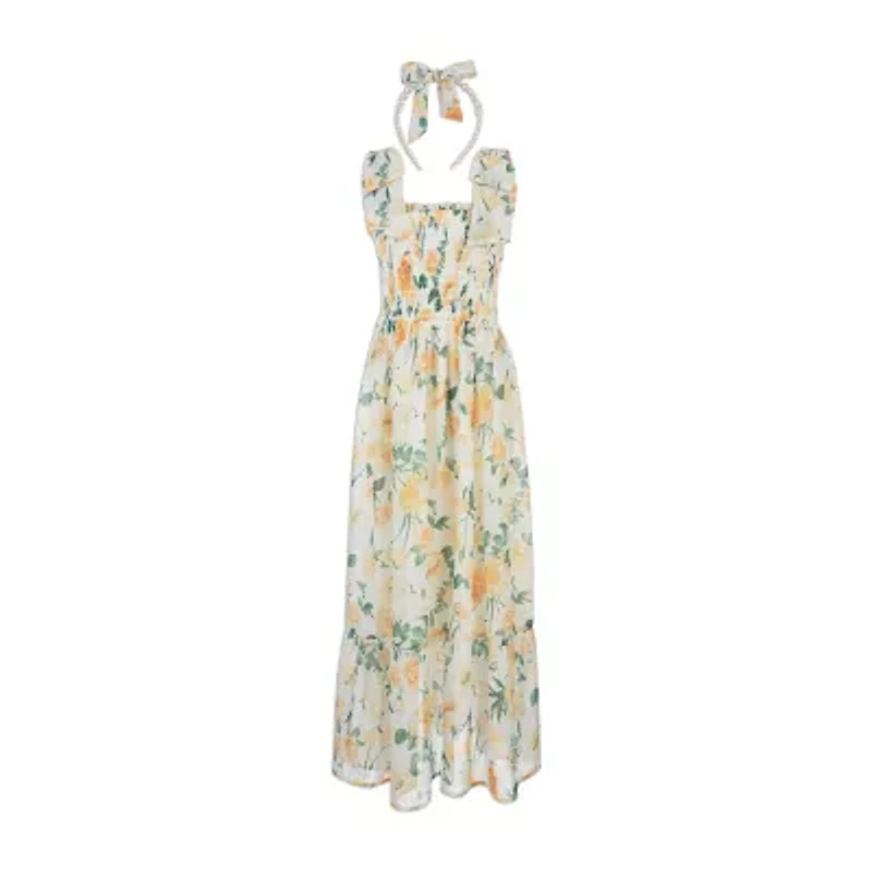 Speechless Big Kid Girls Sleeveless Floral Maxi Dress