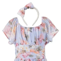 Speechless Big Kid Girls Flutter Floral Maxi Dress