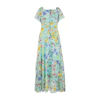 Speechless Big Kid Girls Short Sleeve Flutter Floral Maxi Dress