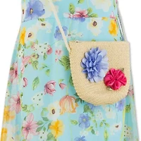 Speechless Big Kid Girls Short Sleeve Flutter Floral Maxi Dress