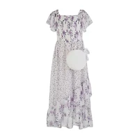 Speechless Big Kid Girls Short Sleeve Flutter A-Line Dress