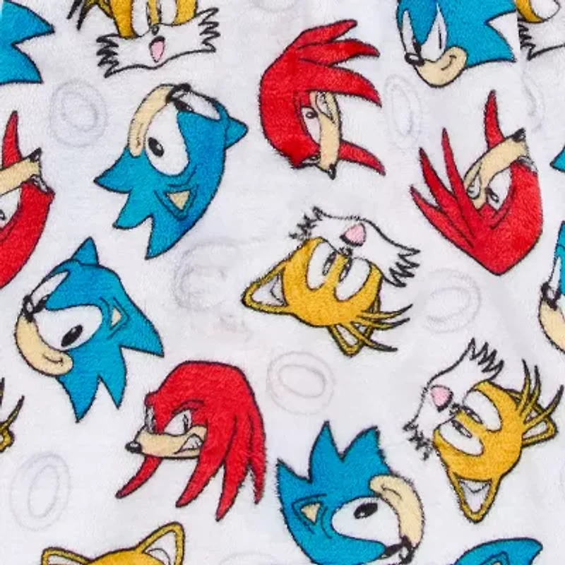 Boys Fleece Long Sleeve Knee Length Sonic the Hedgehog Robe