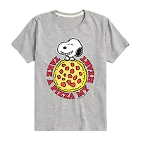 Snoopy Little & Big Kid Boys Crew Neck Short Sleeve Regular Fit Peanuts Graphic T-Shirt