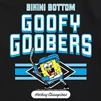 Hockey Champions Goofy Goobers Little & Big Kid Boys Crew Neck Short Sleeve Regular Fit Spongebob Graphic T-Shirt