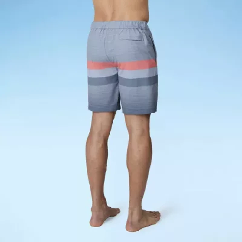 Free Country Seabreeze Stripe Mens Striped Swim Trunks