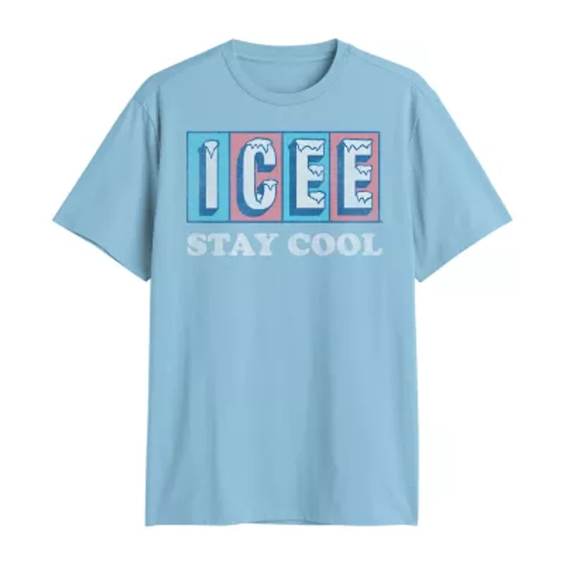 Mens Crew Neck Short Sleeve Regular Fit Graphic T-Shirt