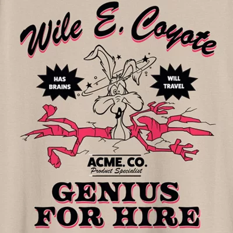 Mens Crew Neck Short Sleeve Regular Fit Looney Tunes Graphic T-Shirt