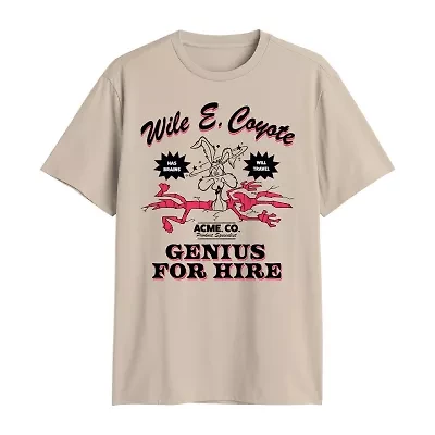 Mens Crew Neck Short Sleeve Regular Fit Looney Tunes Graphic T-Shirt