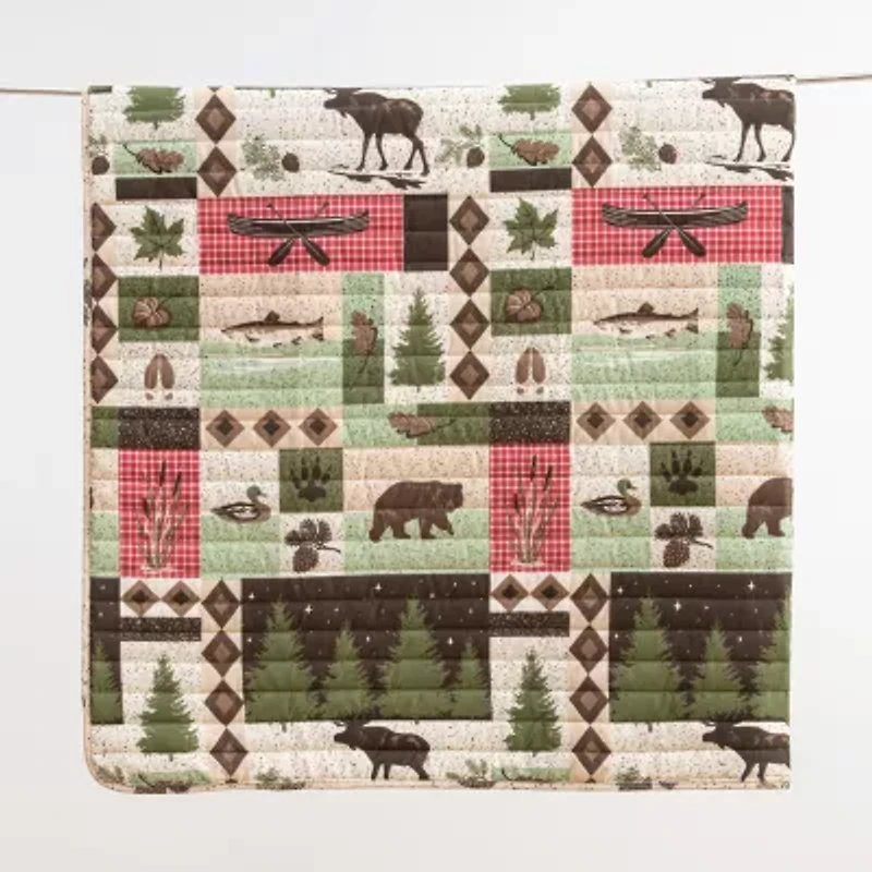 Linery Animal Mosaic Reversible Quilt Set