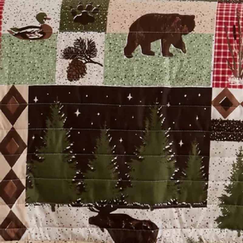 Linery Animal Mosaic Reversible Quilt Set