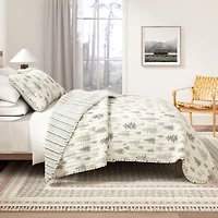 Linery Lodge Trees Reversible Quilt Set