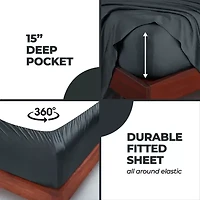SUPERIOR® Rayon From Bamboo Cooling Silky 300tc Deep Pocket Sheet Set