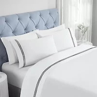 SUPERIOR® Brandon Embroidered Cotton Modern 320tc Deep Pocket Sheet Set