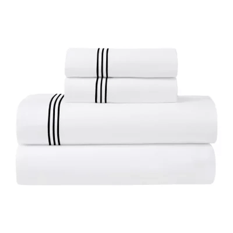 SUPERIOR® Brandon Embroidered Cotton Modern 320tc Deep Pocket Sheet Set