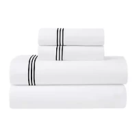 SUPERIOR® Brandon Embroidered Cotton Modern 320tc Deep Pocket Sheet Set
