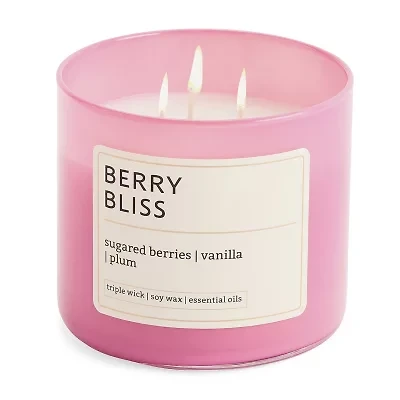 Distant Lands Berry Bliss 3-Wick Scented Jar Candle