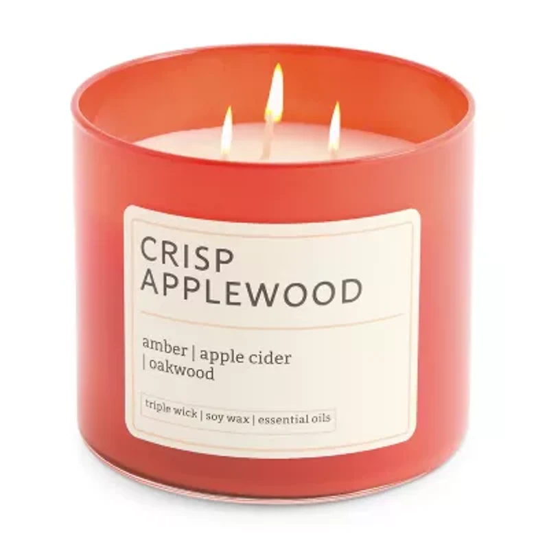 Distant Lands Crisp Applewood 3-Wick Scented Jar Candle