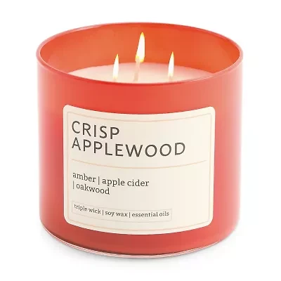 Distant Lands Crisp Applewood 3-Wick Scented Jar Candle