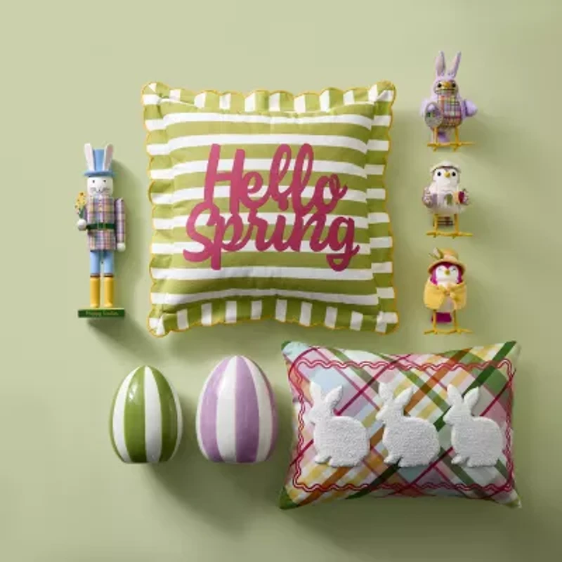 Layerings 7" Stripe Egg Easter Tabletop Decor