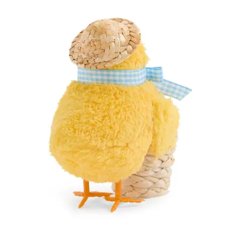 Layerings Chick With Egg Basket Easter Tabletop Decor