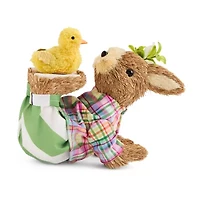 Layerings Sisal Bunny With Duck Easter Tabletop Decor