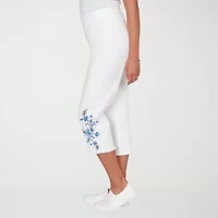 Alfred Dunner Mykonos Womens Plus Straight Mid Rise Capri Pant