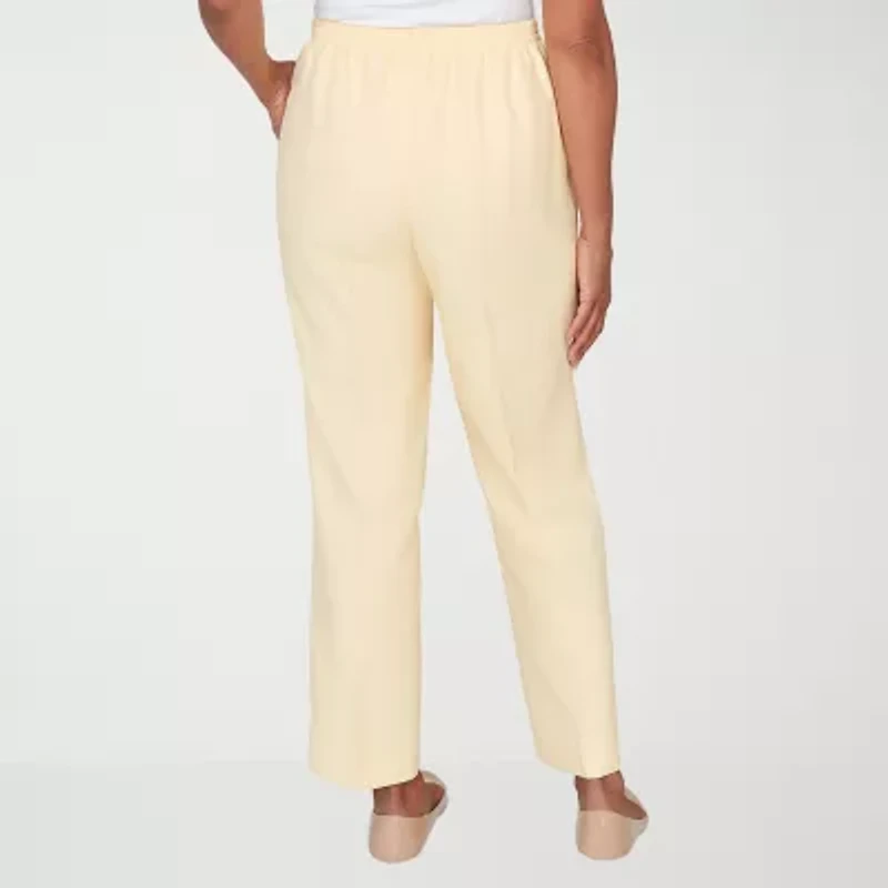 Alfred Dunner Al Fresco Womens Straight Mid Rise Pull-On Pant