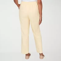 Alfred Dunner Al Fresco Womens Straight Mid Rise Pull-On Pant