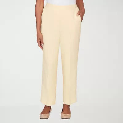 Alfred Dunner Al Fresco Womens Straight Mid Rise Pull-On Pant