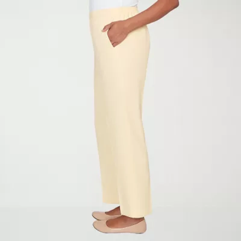 Alfred Dunner Al Fresco Womens Straight Mid Rise Pull-On Pant