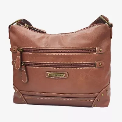 Stone Mountain Laredo Riveted Leather Irene Hobo Bag
