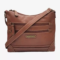 Stone Mountain Laredo Riveted Leather Irene Hobo Bag