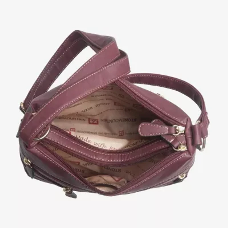 Stone Mountain Crunch Leather Irene Hobo Bag