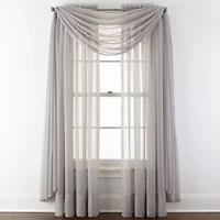 Home Expressions Rod Pocket Sheer Single Curtain Panel