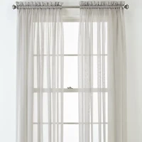 Home Expressions Rod Pocket Sheer Single Curtain Panel