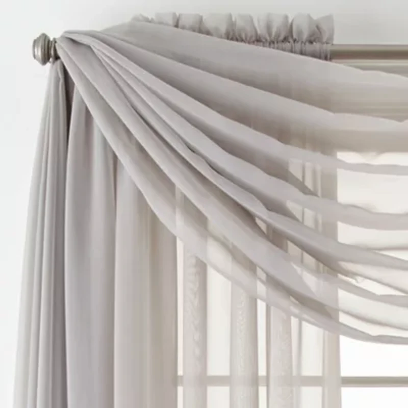 Home Expressions Rod Pocket Sheer Single Curtain Panel