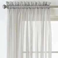 Home Expressions Rod Pocket Sheer Single Curtain Panel