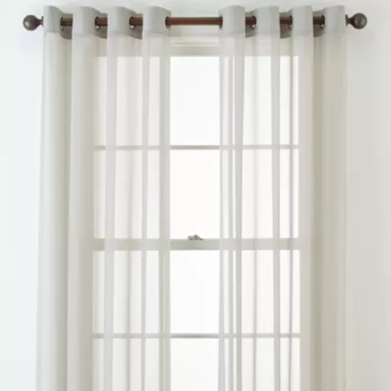 Home Expressions Lisette Grommet Top Sheer Single Curtain Panel