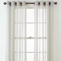 Home Expressions Lisette Grommet Top Sheer Single Curtain Panel