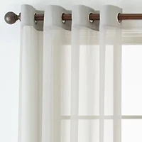 Home Expressions Lisette Grommet Top Sheer Single Curtain Panel