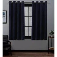Exclusive Home Curtains Academy Grommet Top Energy Saving 100% Blackout Set of 2 Curtain Panel