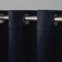 Exclusive Home Curtains Academy Grommet Top Energy Saving 100% Blackout Set of 2 Curtain Panel