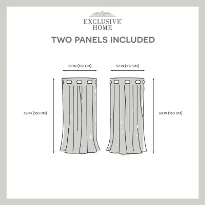 Exclusive Home Curtains Academy Grommet Top Energy Saving 100% Blackout Set of 2 Curtain Panel