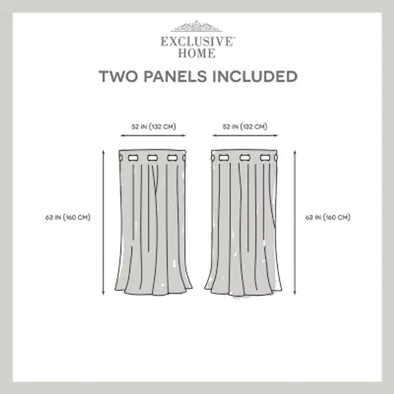 Exclusive Home Curtains Catarina Grommet Top Energy Saving Blackout Set of 2 Curtain Panel