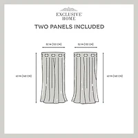 Exclusive Home Curtains Catarina Grommet Top Energy Saving Blackout Set of 2 Curtain Panel
