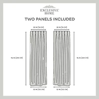 Exclusive Home Curtains Sateen Pinch Pleat Energy Saving Blackout Set of 2 Curtain Panel