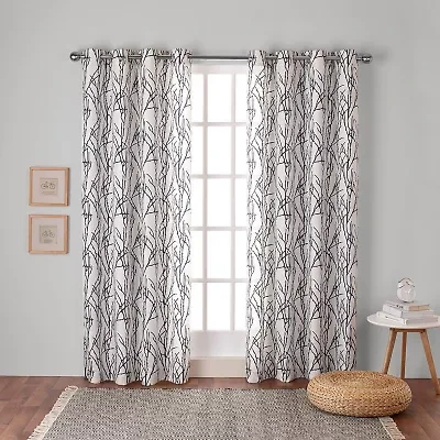 Exclusive Home Curtains Branches Grommet Top Light-Filtering Set of 2 Curtain Panel