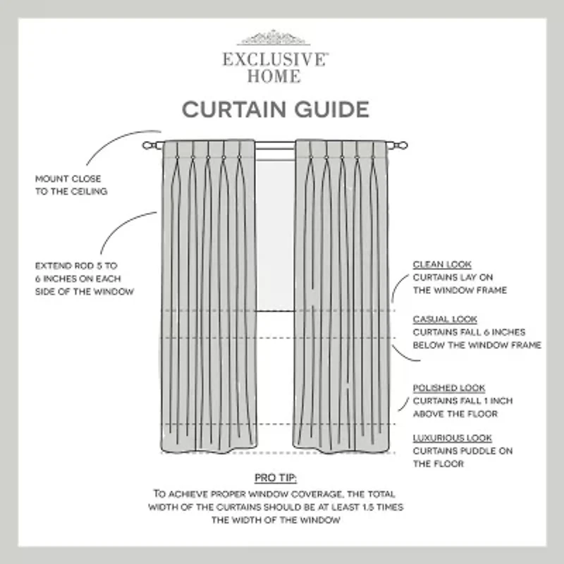 Exclusive Home Curtains Sateen Button Back Tab Energy Saving Blackout Set of 2 Curtain Panel